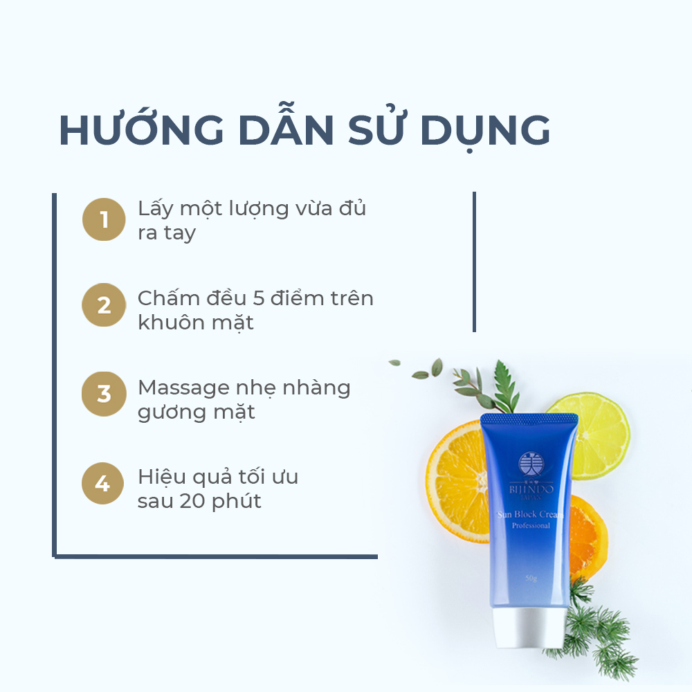 Bijindo Essential - Sun Block Cream Kem Chống Nắng (50g)