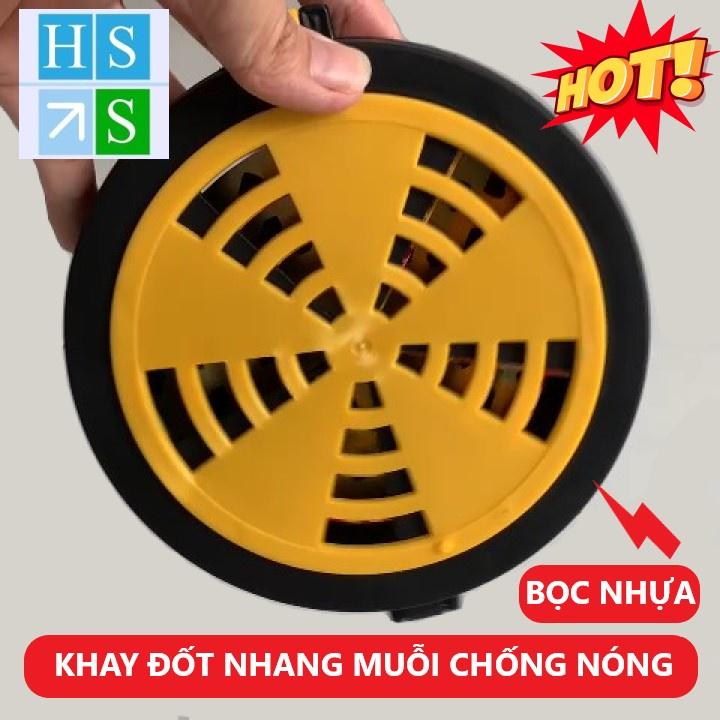 HỘP ĐỐT NHANG MUỖI bọc nhựa chống nóng an toàn khay đựng hương muỗi có kèm sẵn kẹp móc treo tiện lợi -