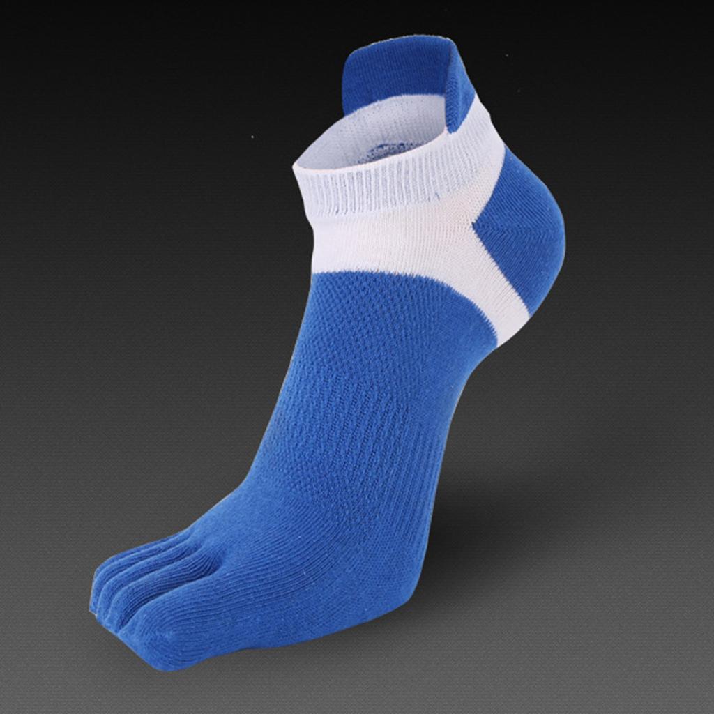 4pcs Soft Breathable Low Cut Toe Socks Sports Crew Boot Socks Casual Hosiery