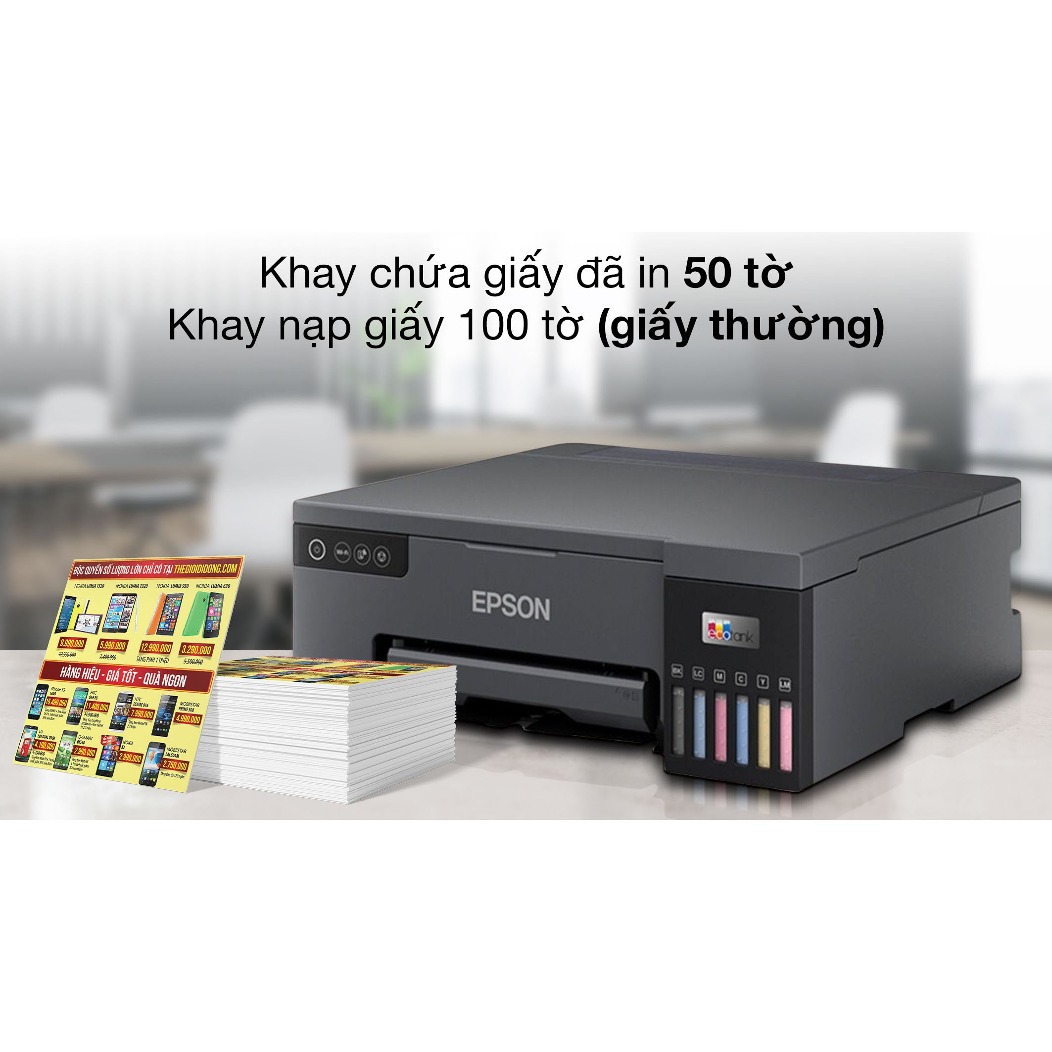 Máy In phun màu Epson L8050 Wifi - Hàng Chính Hãng