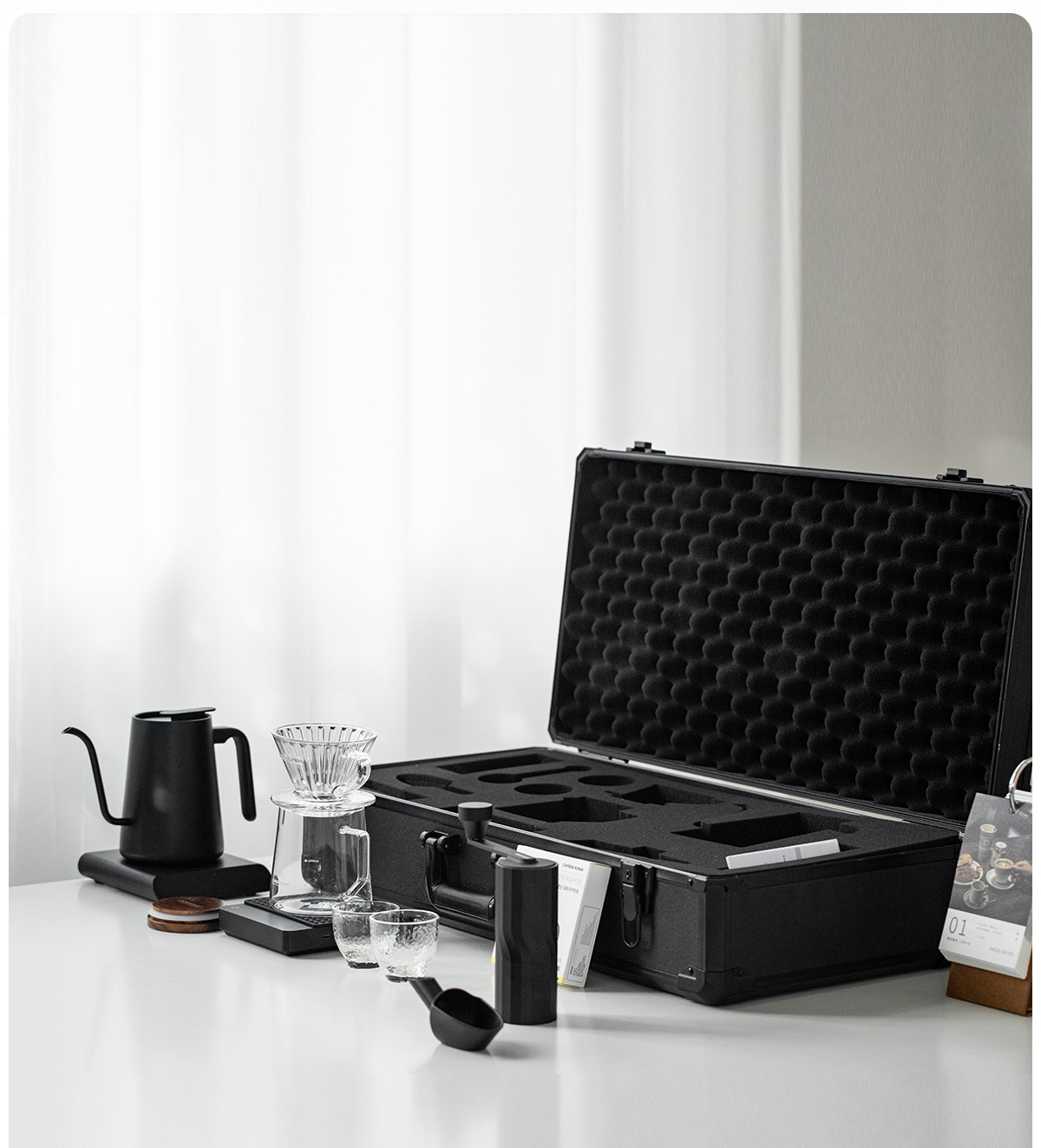 COMBO bộ cà phê V60 BLACK FAMILY CAFEDE KONA