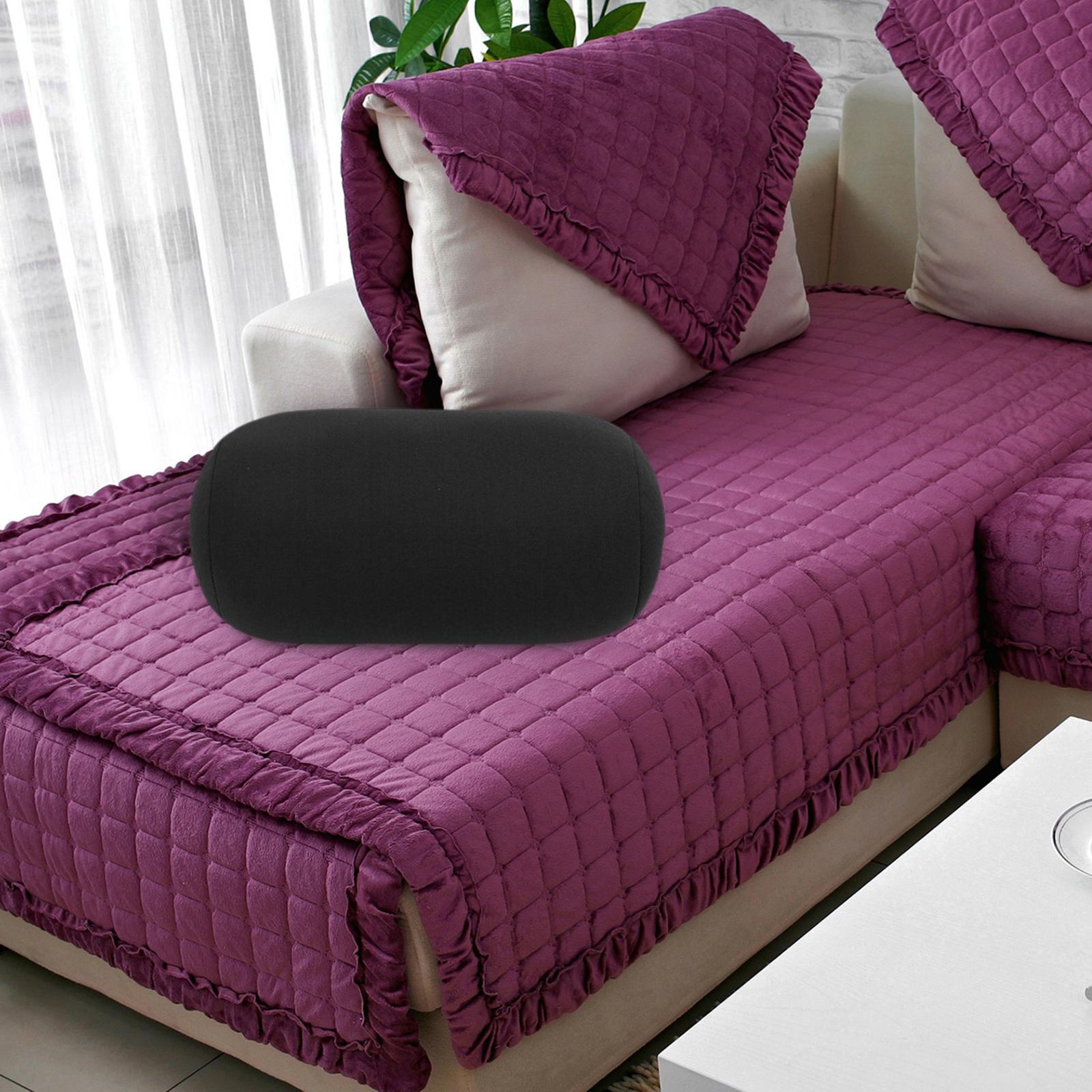 2x Microbead Back Cushion Throw Pillow Sleep Neck Office Travel Support Red