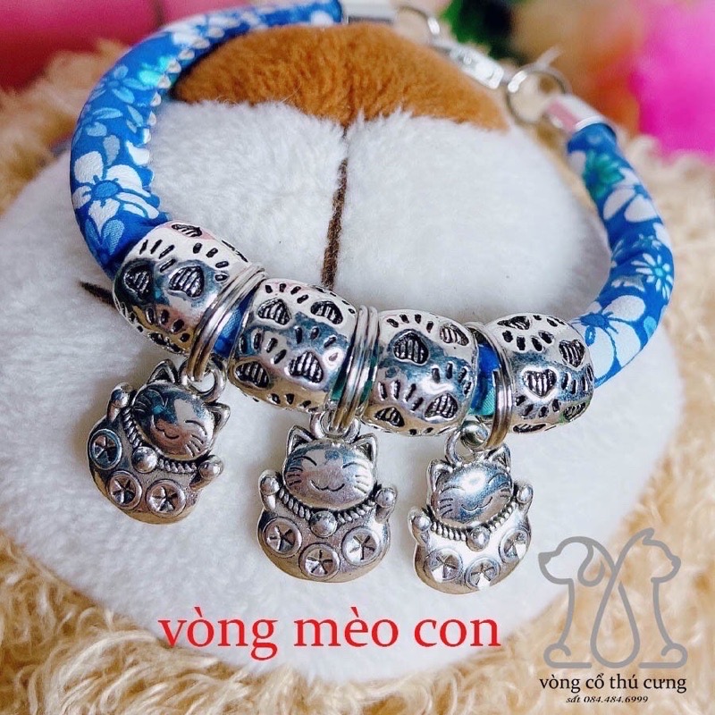 Vòng cổ thổ cẩm cho chó mèo thú cưng