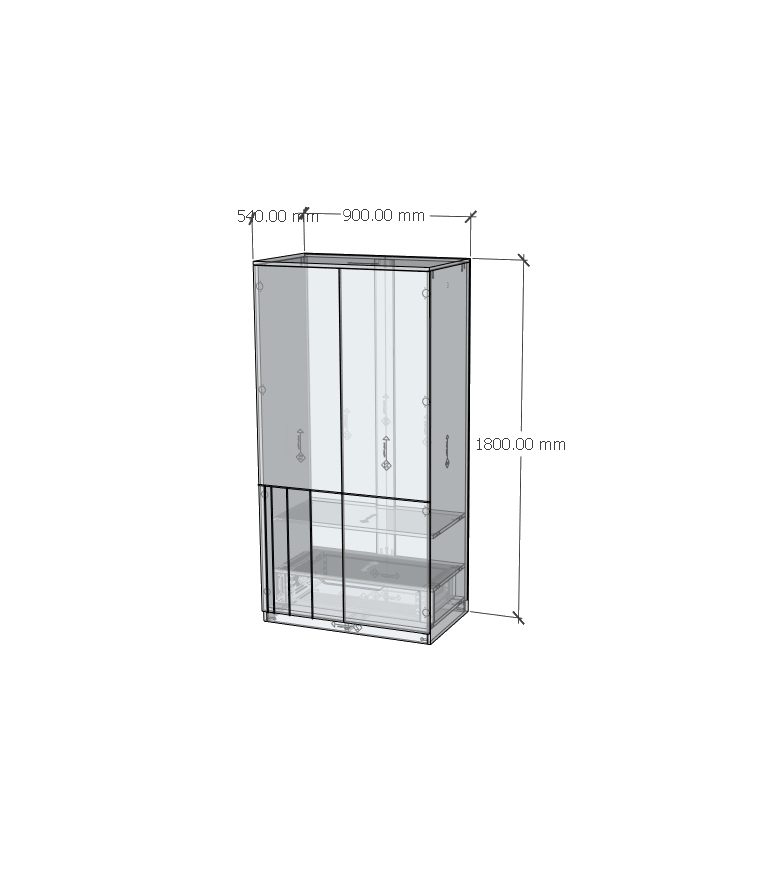[Happy Home Furniture] JOVIE, Tủ quần áo 2 cánh mở , 90cm x 54cm x 180cm ( DxRxC), TCM_166