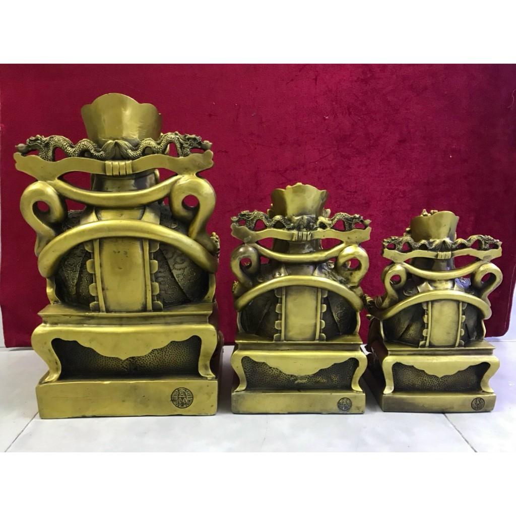 Tượng thần tài ngồi ngai bằng đồng MS237