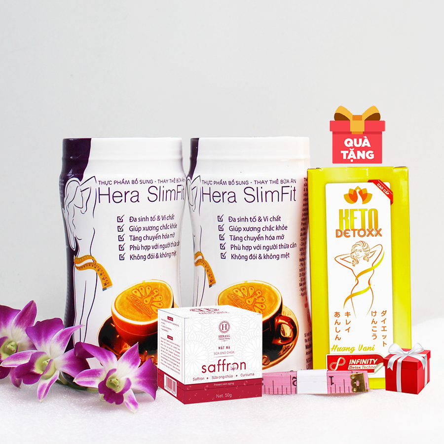 Liệu trình 2 hộp Sữa #giảm_cân Hera Slimfit 500gr  - Giảm 3-7Kg
