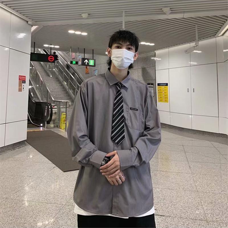 Áo Sơ Mi Tay Dài Phong Cách Hàn Quốc Thời Trang Cho Nam Size M-2Xl