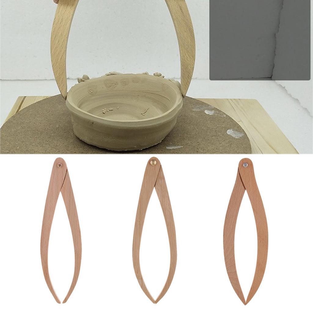 3x Wooden Caliper Distance Diameter Measuring Tool for Clay Pottery Ceramic