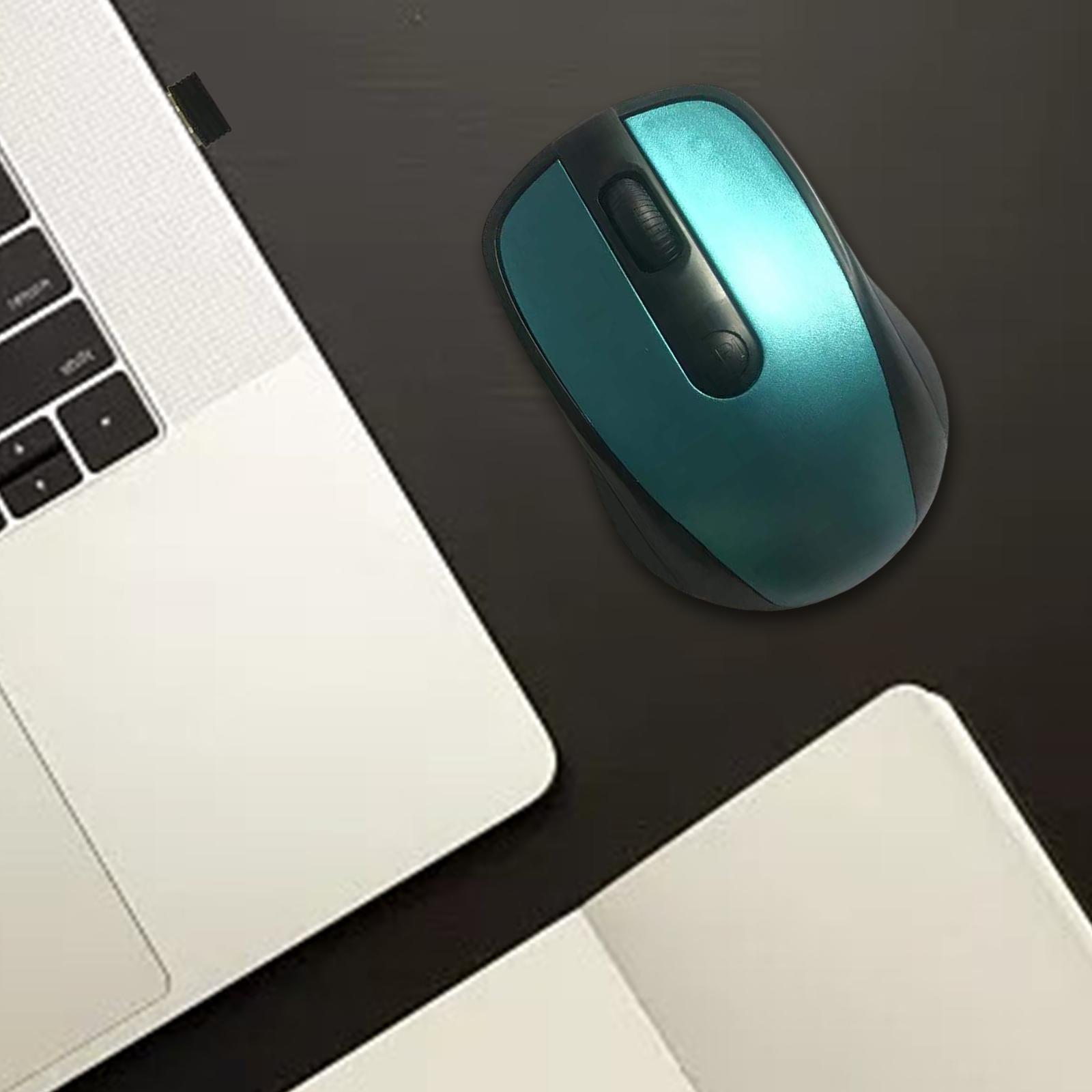 Portable Wireless Mouse 2.4G PC Noiseless Optical for Home Desktop Gaming with Receiver