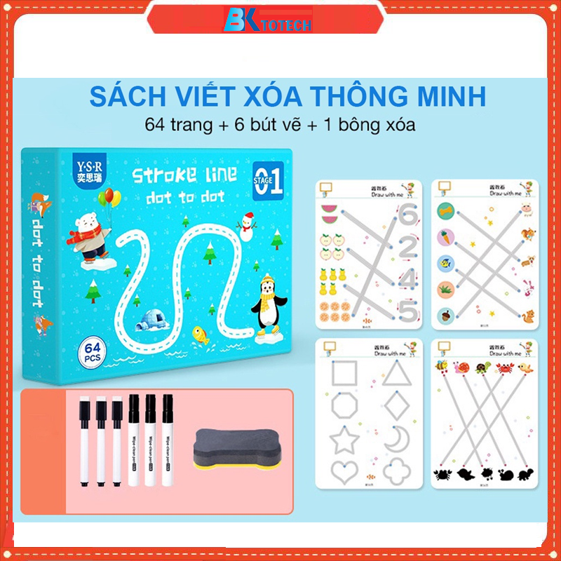 Sách viết xóa được cho bé, sách xóa thông minh - Hàng chính hãng