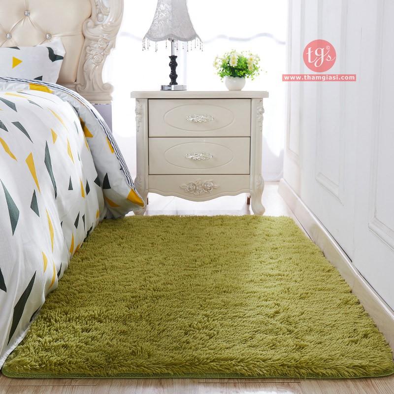 Thảm Lông Xù Màu Xanh Cỏ | 160x200cm | Thảm Trang Trí Phòng Khách - Phòng Ngủ - Thảm Trải Sofa - Thảm Dành Cho Bé