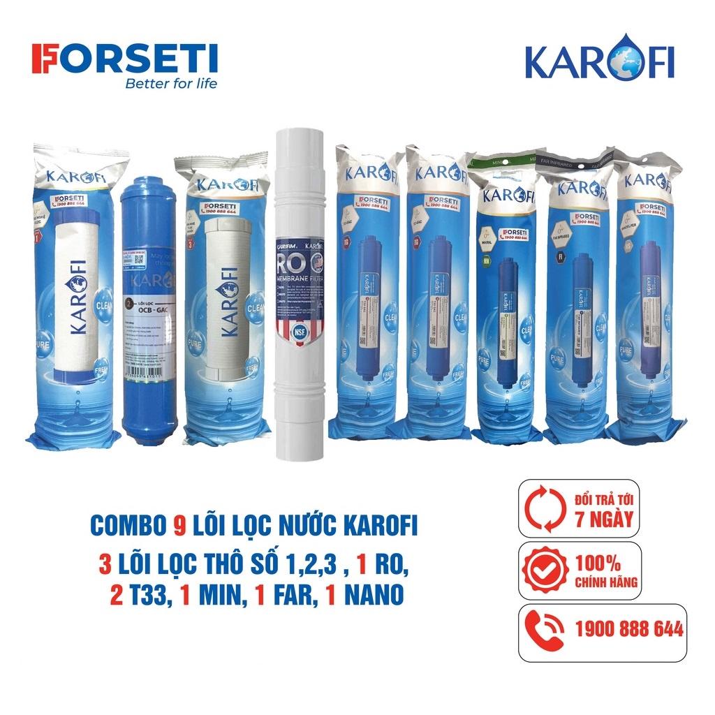 Combo 9 lõi lọc nước Karofi hàng chính hãng dùng cho máy lọc nước Karofi B930