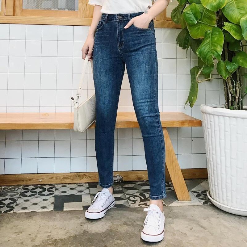 Quần Jean Nữ Skinny 9 tấc lưng cao chất co giãn thoải mái