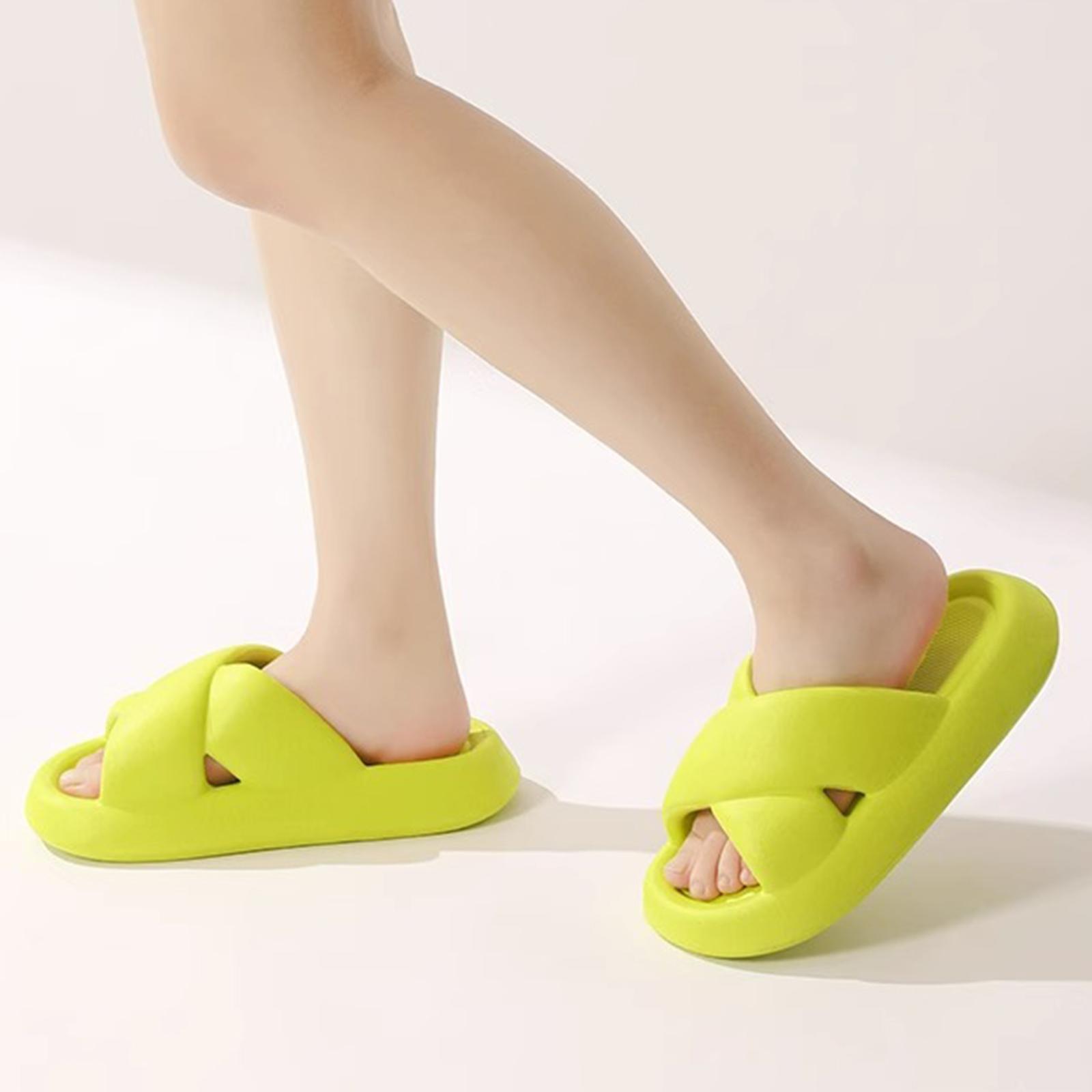 Pillow Slippers Open Toe Super Soft Slippers for Home Indoor Bathroom Unisex