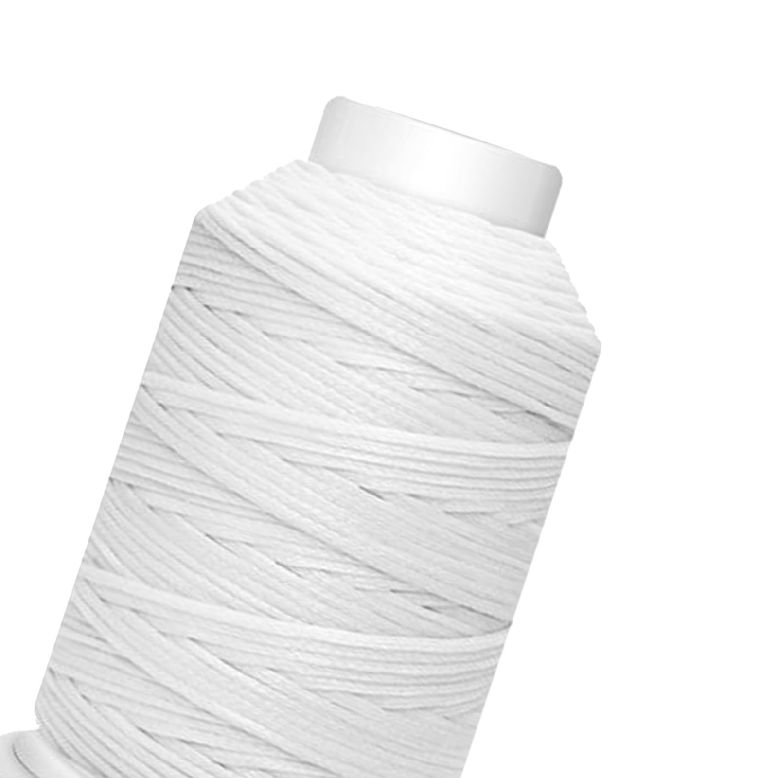 Waxed Thread Polyester Cord for Sewing Stitching Leather Craft White