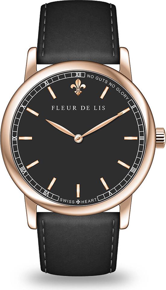 Đồng hồ nam Fleur De Lis ACE-01 hàng chính hãng chống nước mặt shaphire 41mm dây da cao cấp