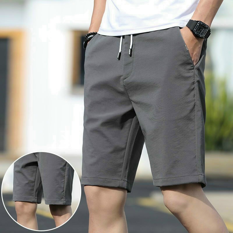 Quần kaki nam ngắn co giãn cao cấp dáng Hàn Quốc chất lượng kiểu dáng basic dễ mặc
