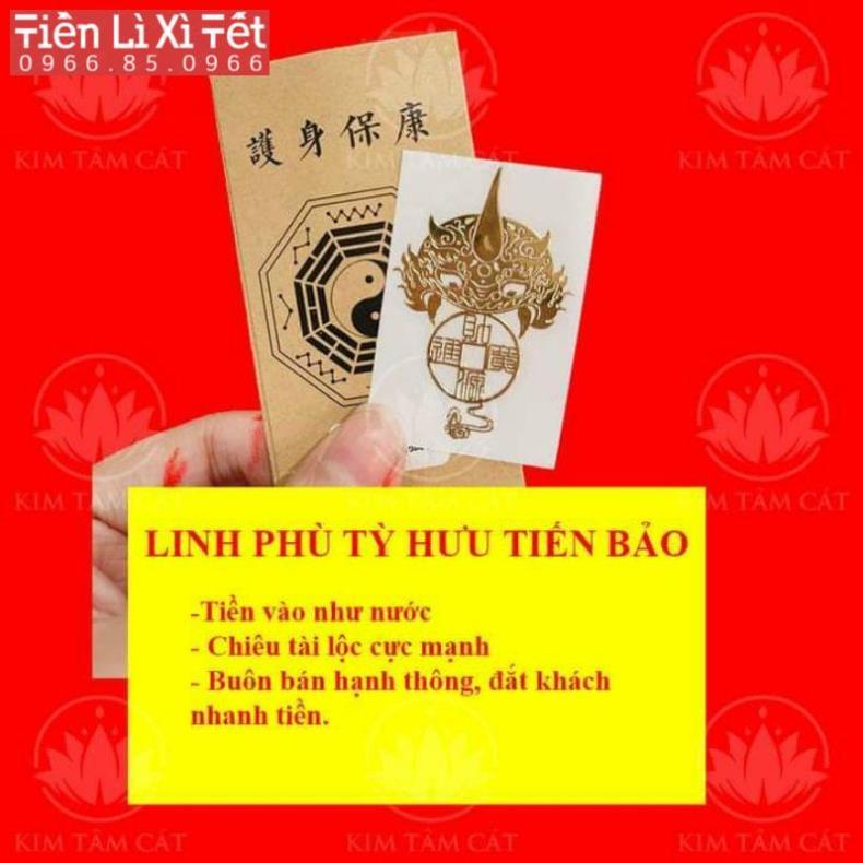 Combo 4 linh phù TÌNH DUYÊN, miếng dán phong thủy