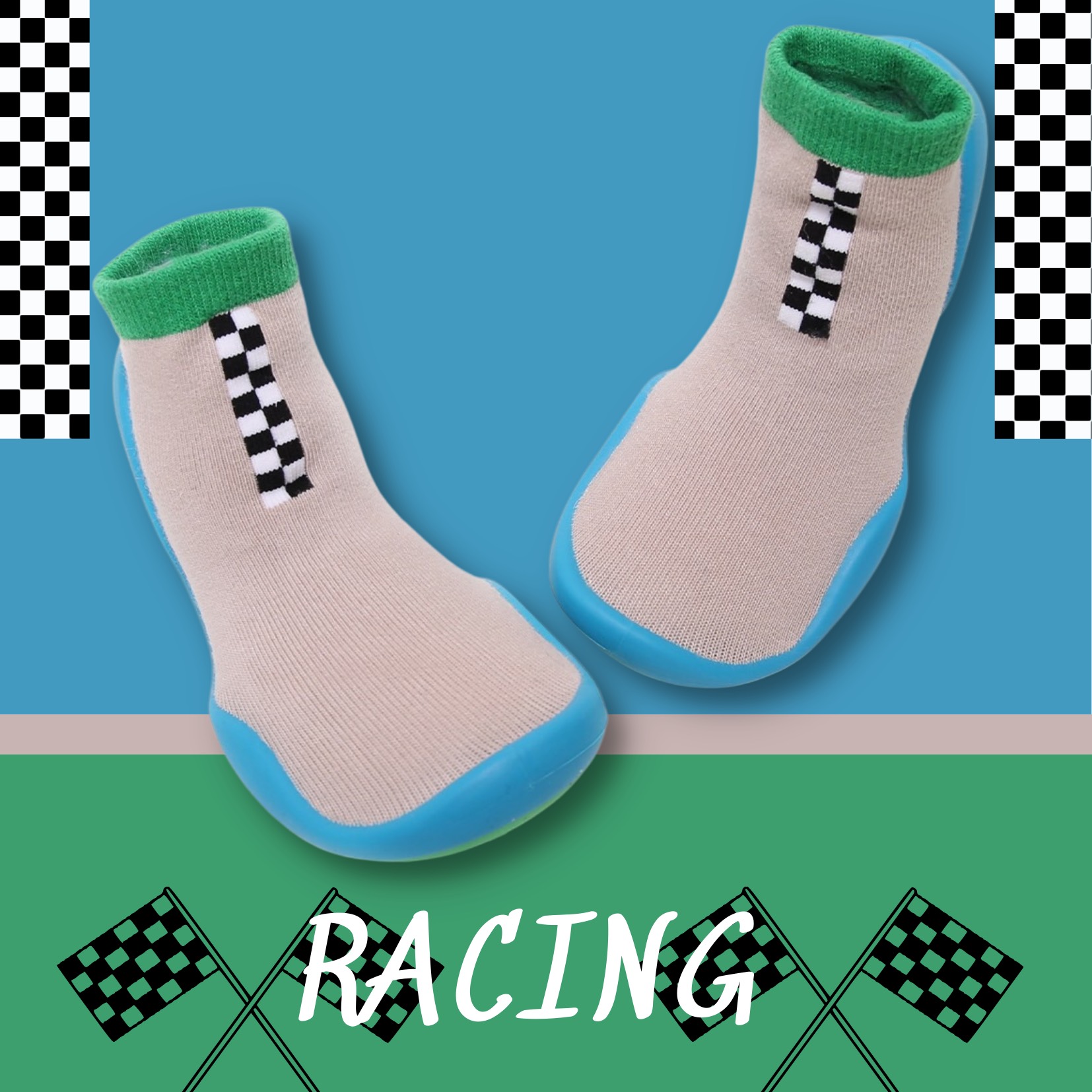 MADE IN KOREA GIÀY TẤT CHO BÉ CƯNG RACING