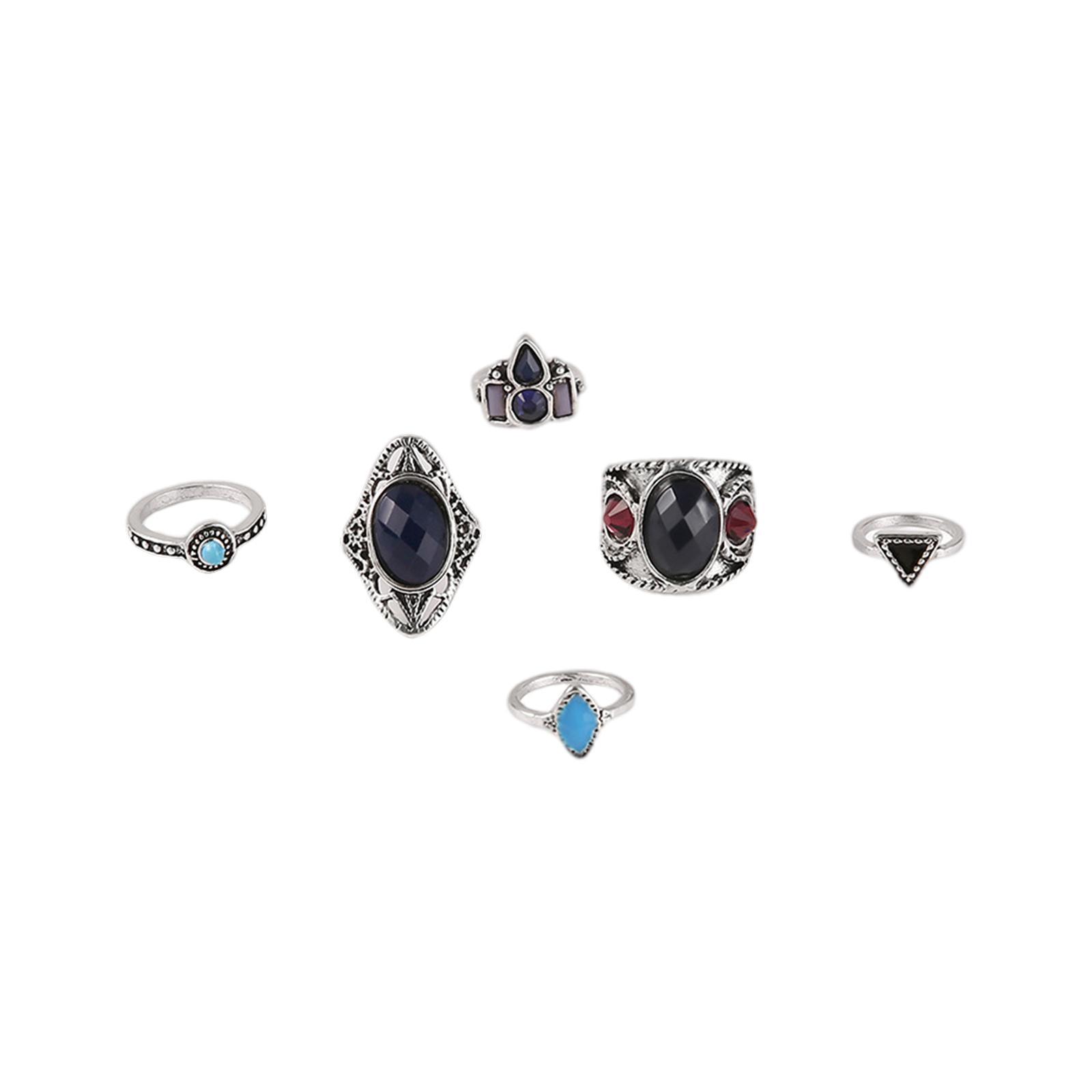 Set of 6 Gemstone   Retro Rhinestones Electroplate Process for Holiday