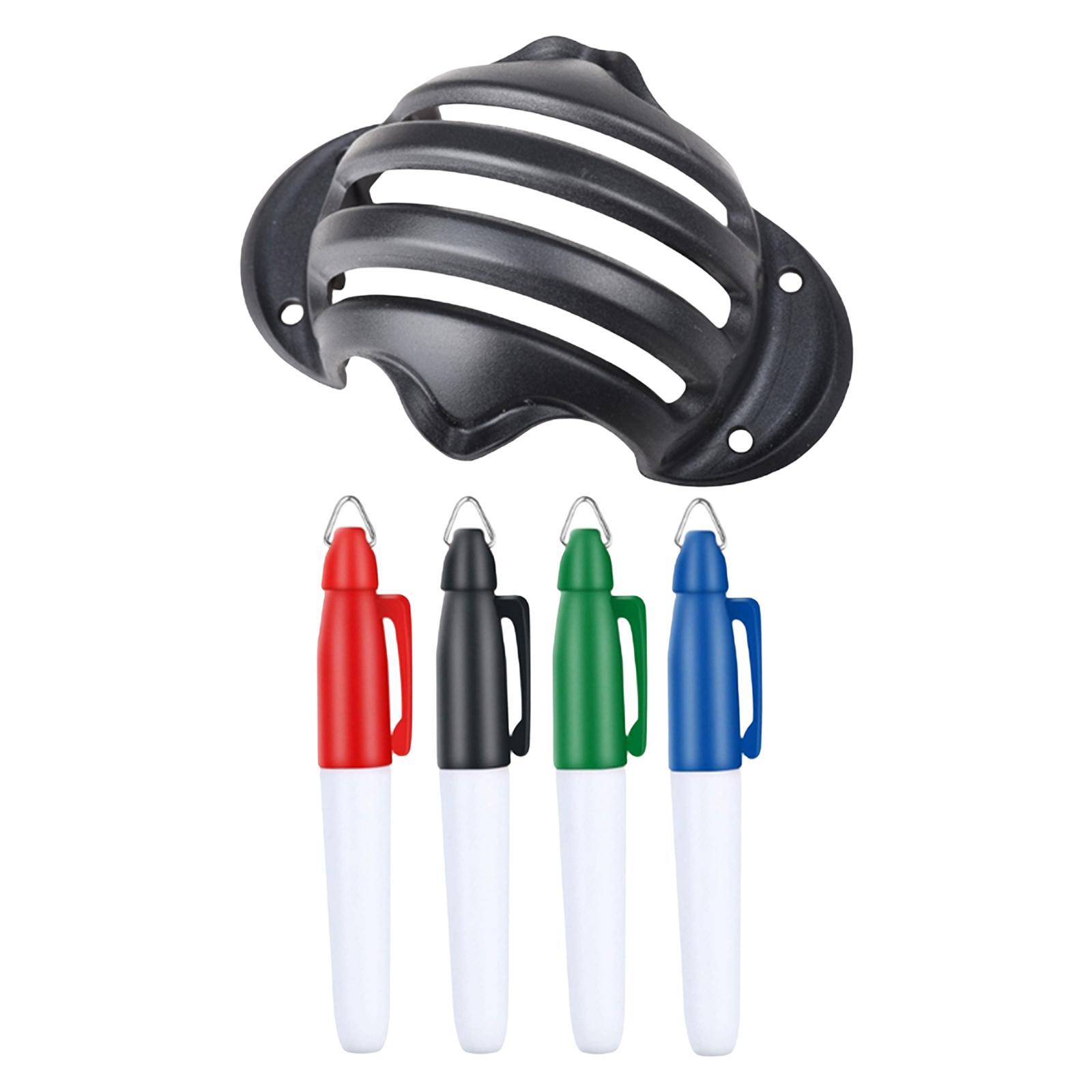 Sports Alignment Golf Ball Marker Line Tool Drawing  w/ 4 Pens