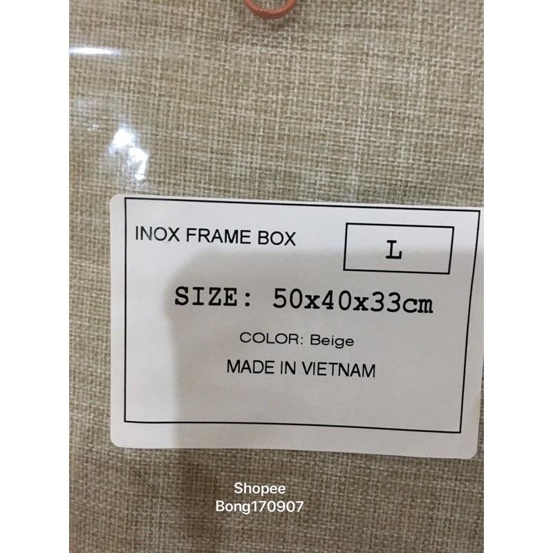 Thùng vải canvas khung inox giúp lưu trữ đồ tiện gọn theo phong cách Bắc Âu size max