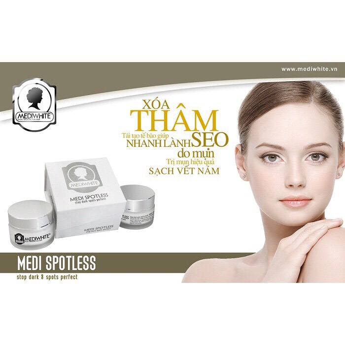 Kem xóa thâm mụn Medi White Spotless Acnes(25G)