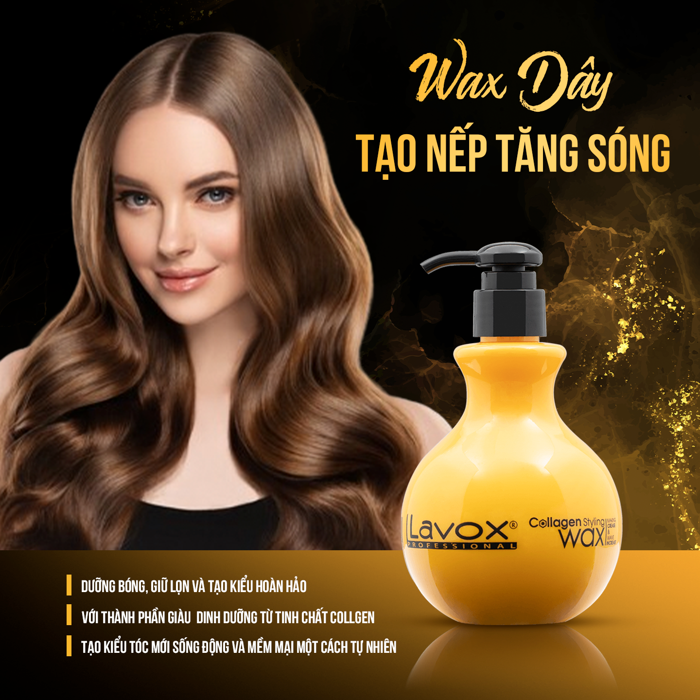 Wax Dây Tạo Nếp Tăng Sóng Bồng Bềnh Collagen Lavox