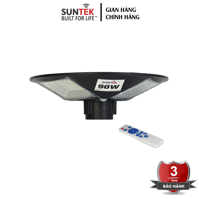 Đèn Sân Vườn Năng Lượng Mặt Trời SUNTEK SV05 Garden Solar Light 90W - Chiếu sáng 30 giờ liên tục | Tự động Bật/Tắt | Điều khiển Từ xa | Chống Nước/Bụi | Tuổi thọ đèn LED 50.000 giờ - Hàng Chính Hãng | Bảo hành 3 năm