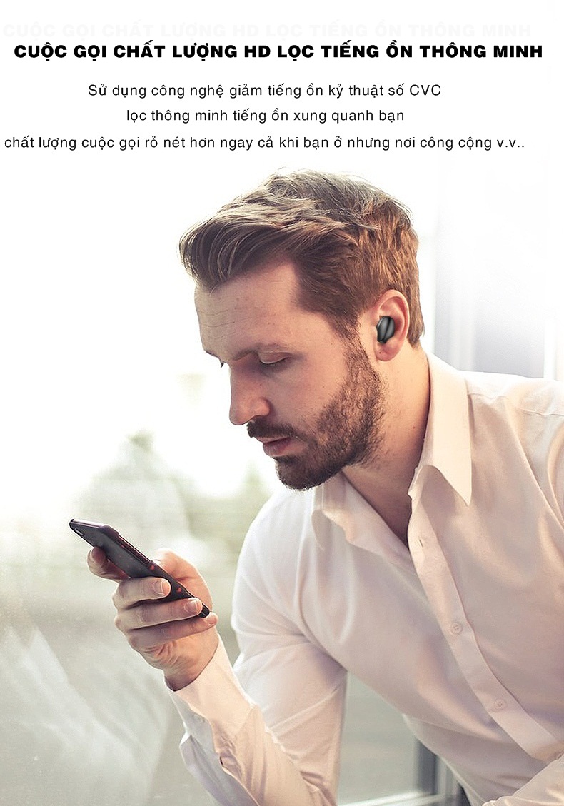 Tai nghe Bluetooth âm thanh vòm 6D cực chất