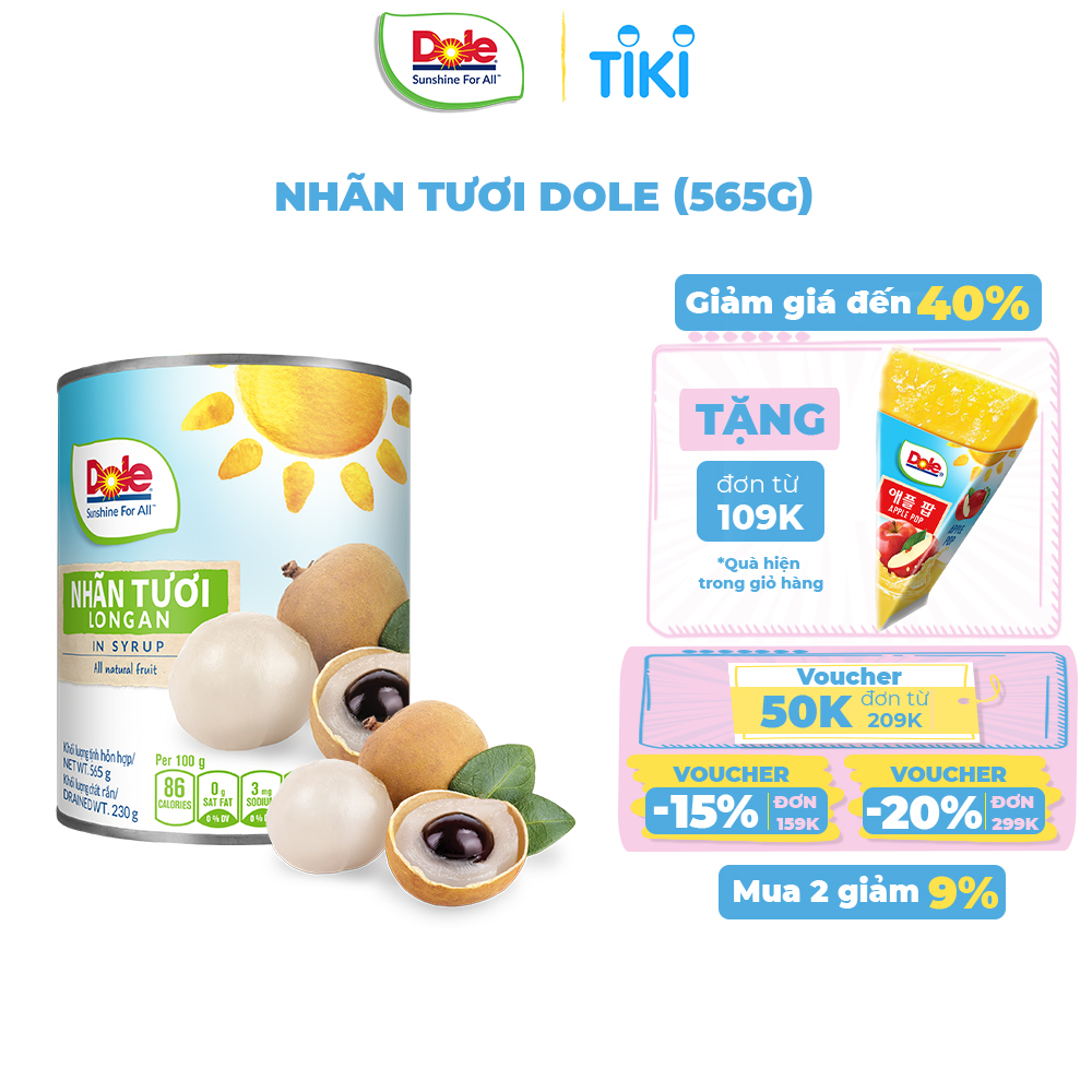 Nhãn Tươi Dole (565g)