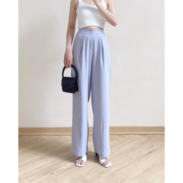 Quần suông culottes nữ chun sau ly bụng 72q01 by germe