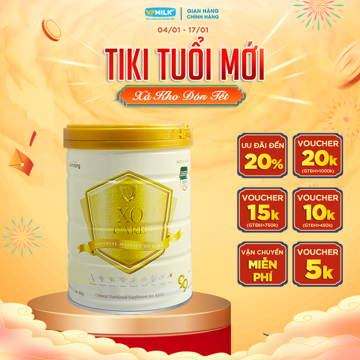 Sữa Bột Namyang Imperial Majesty XO Care 800g
