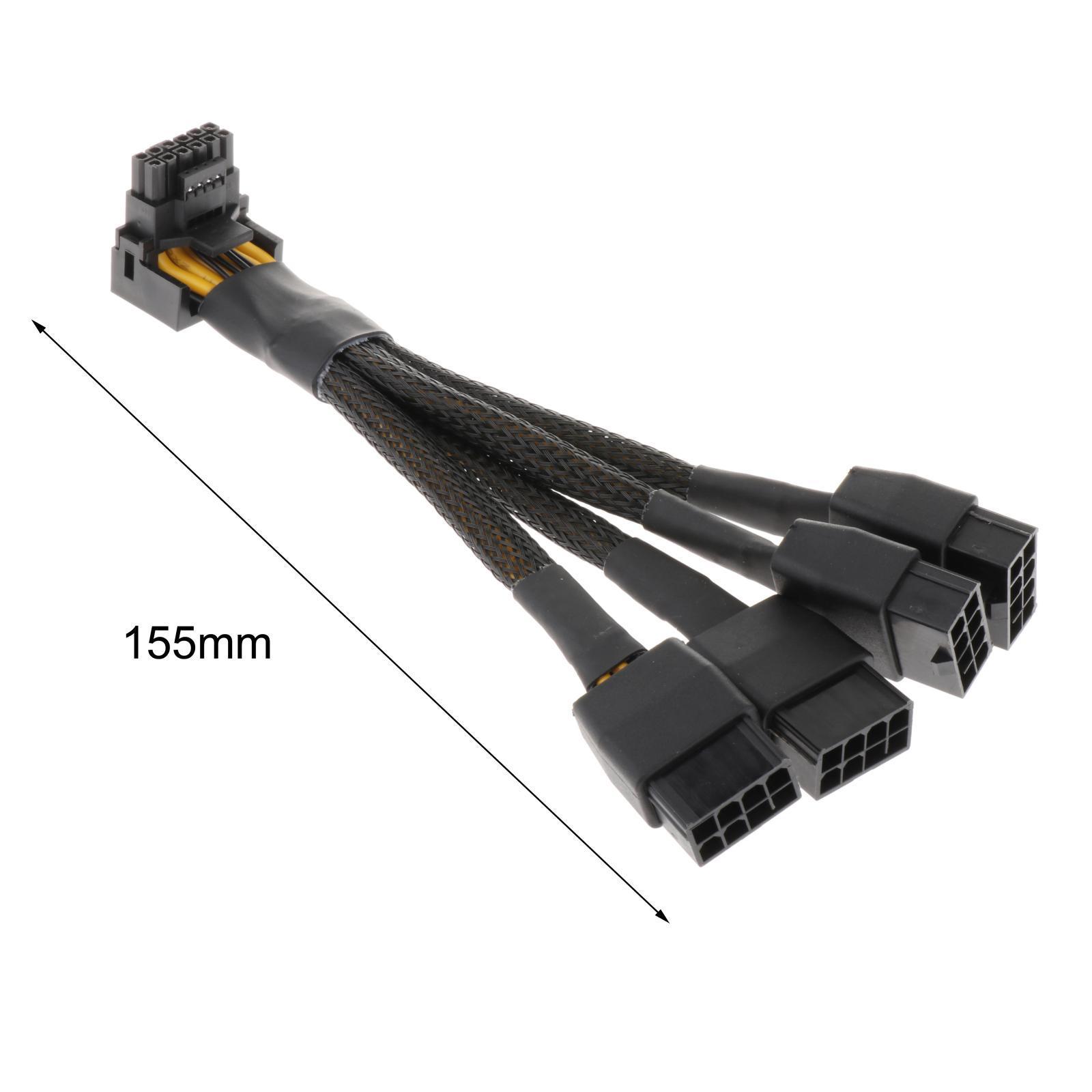 Pci-E 5.0 Extension Cables extenders 4x8 Pin to 16Pin Game for Graphics Card