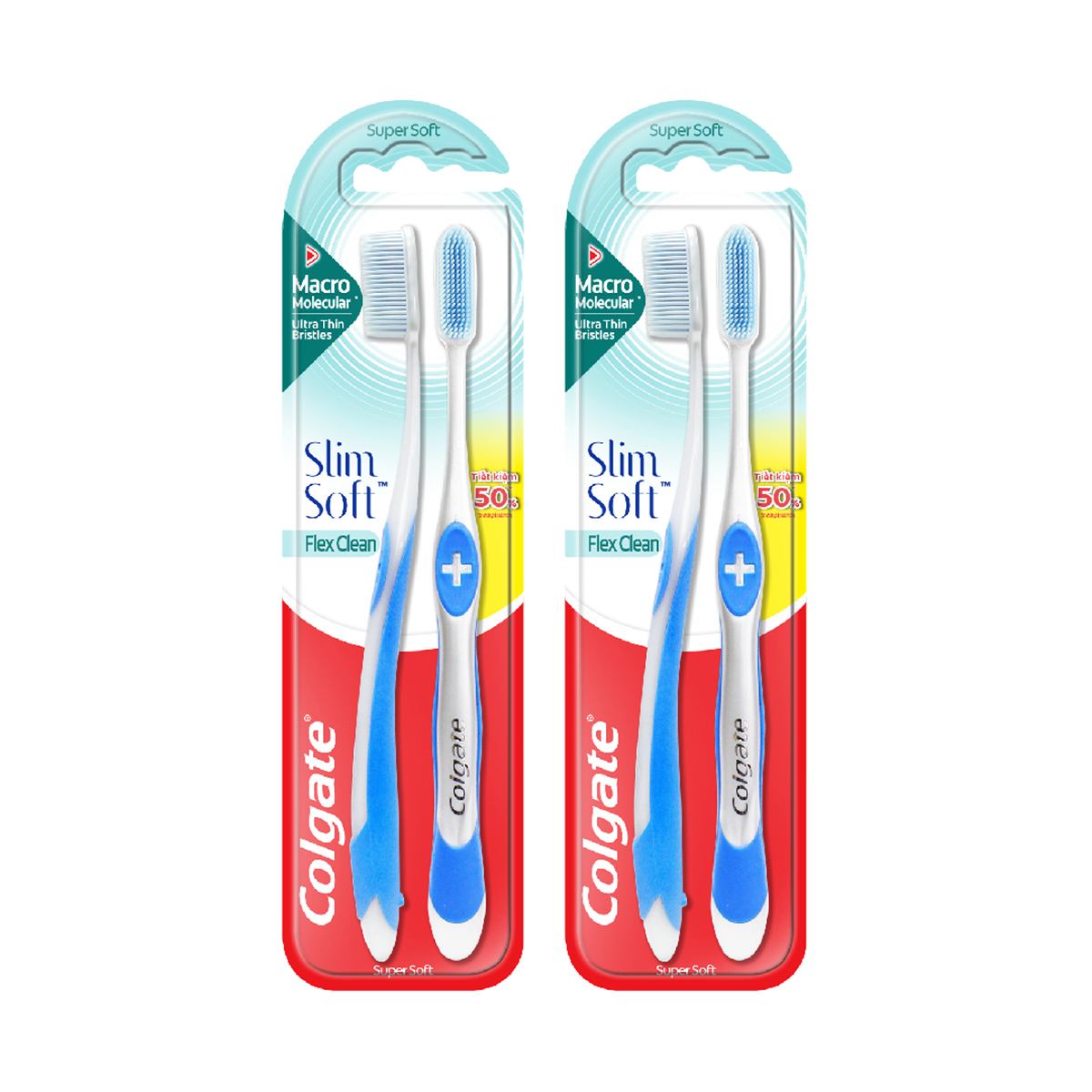 Combo 4 Bàn chải đánh răng Colgate SlimSoft Flex Clean