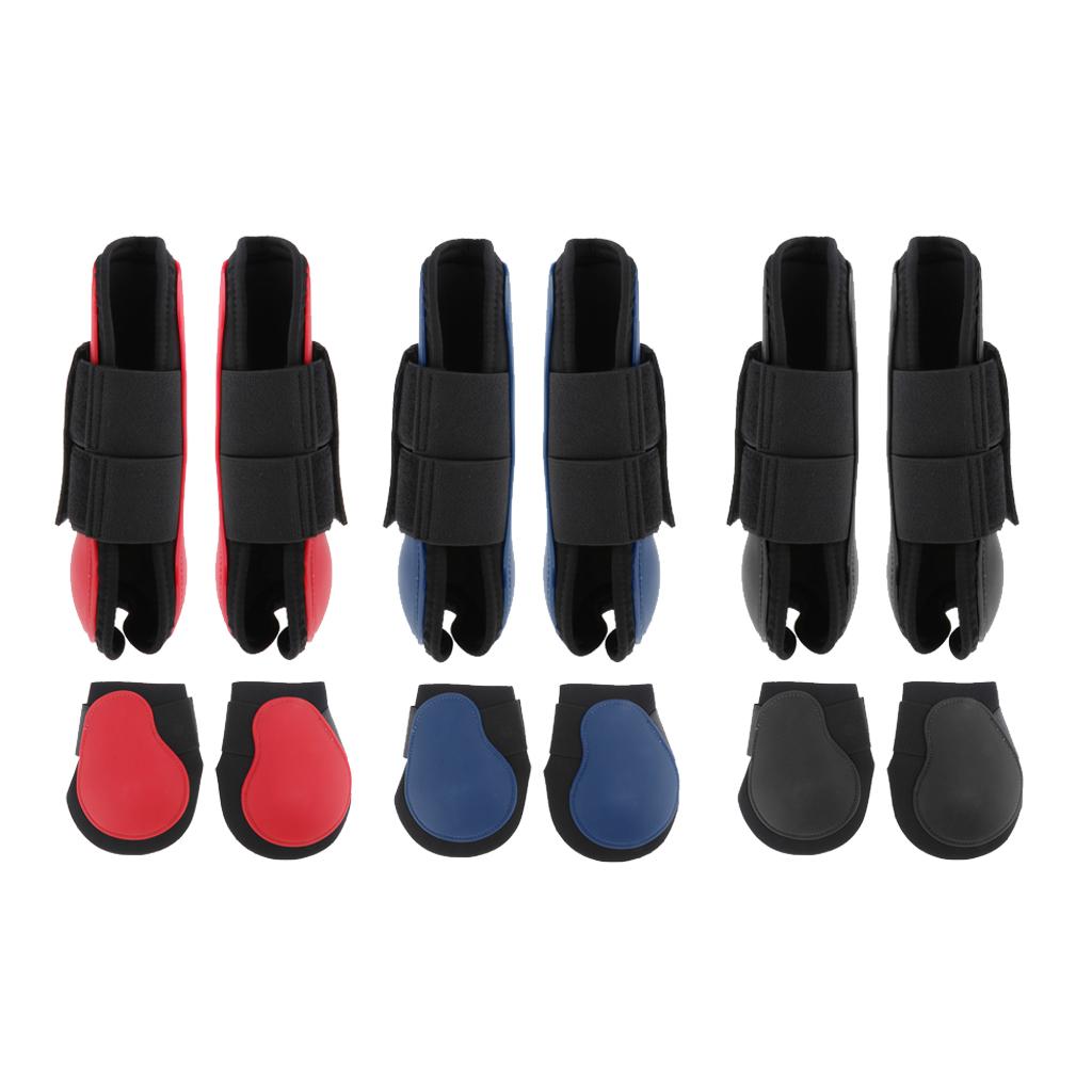 1 Pair Horse Leg Boots Hind or Front Leg Protect Wraps  Red Fore Foot