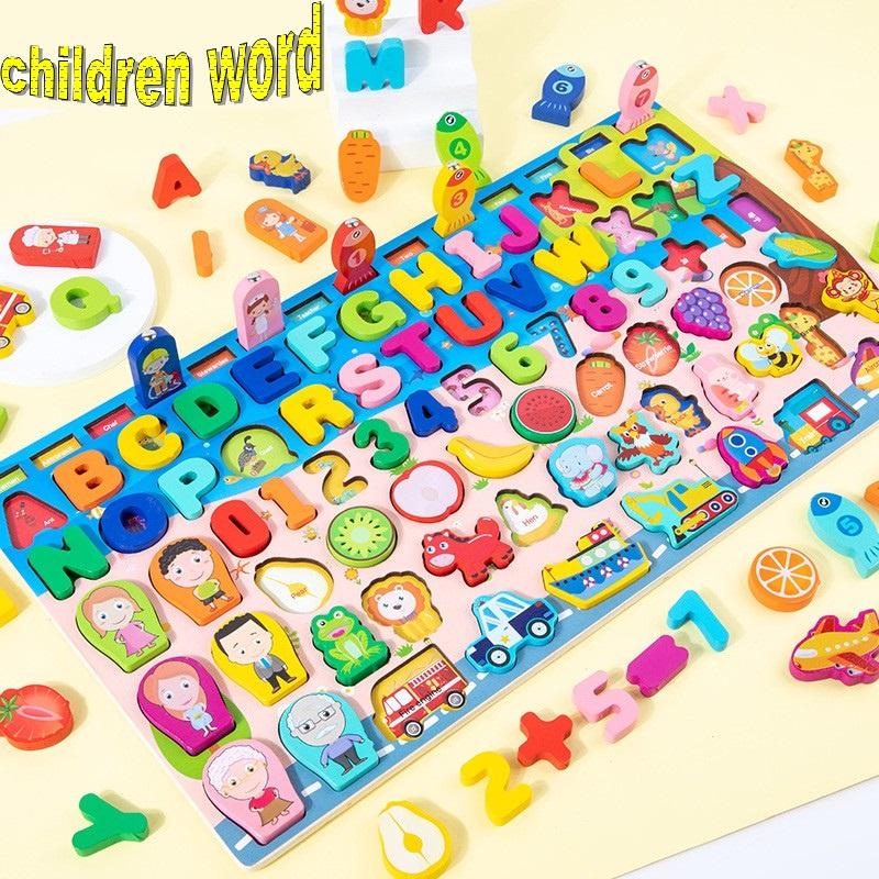 Bộ đồ chơi bằng gỗ 5in 1 kèm đàn ,6in 1 tiếng anh ,6in 1 tiếng việt,7in 1 Bảng học chữ ,số đếm, câu cá giải trí cho bé