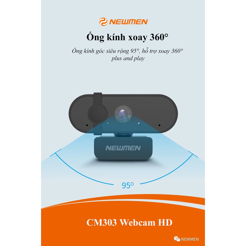 Webcam Newmen CM303 Full HD 1080P - Hàng Chính Hãng