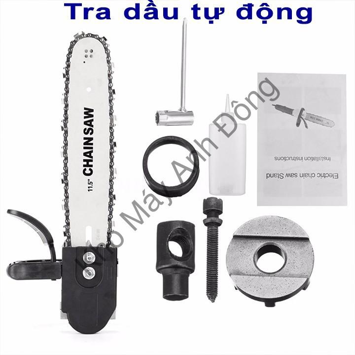 Lưỡi cưa xích gắn máy mài CHAIN SAW - luoi cua xich gan may mai - Có bình tra dầu tự động gắn liền