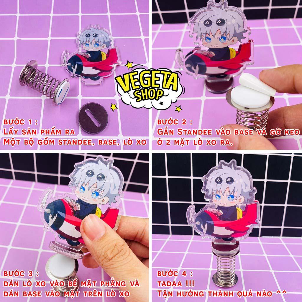 Mô Hình Tượng Standee Acrylic Mica 2 mặt Gojo Satoru Toge Inumaki lò xo lắc lư - Jujutsu Kaisen Chú thuật hồi chiến