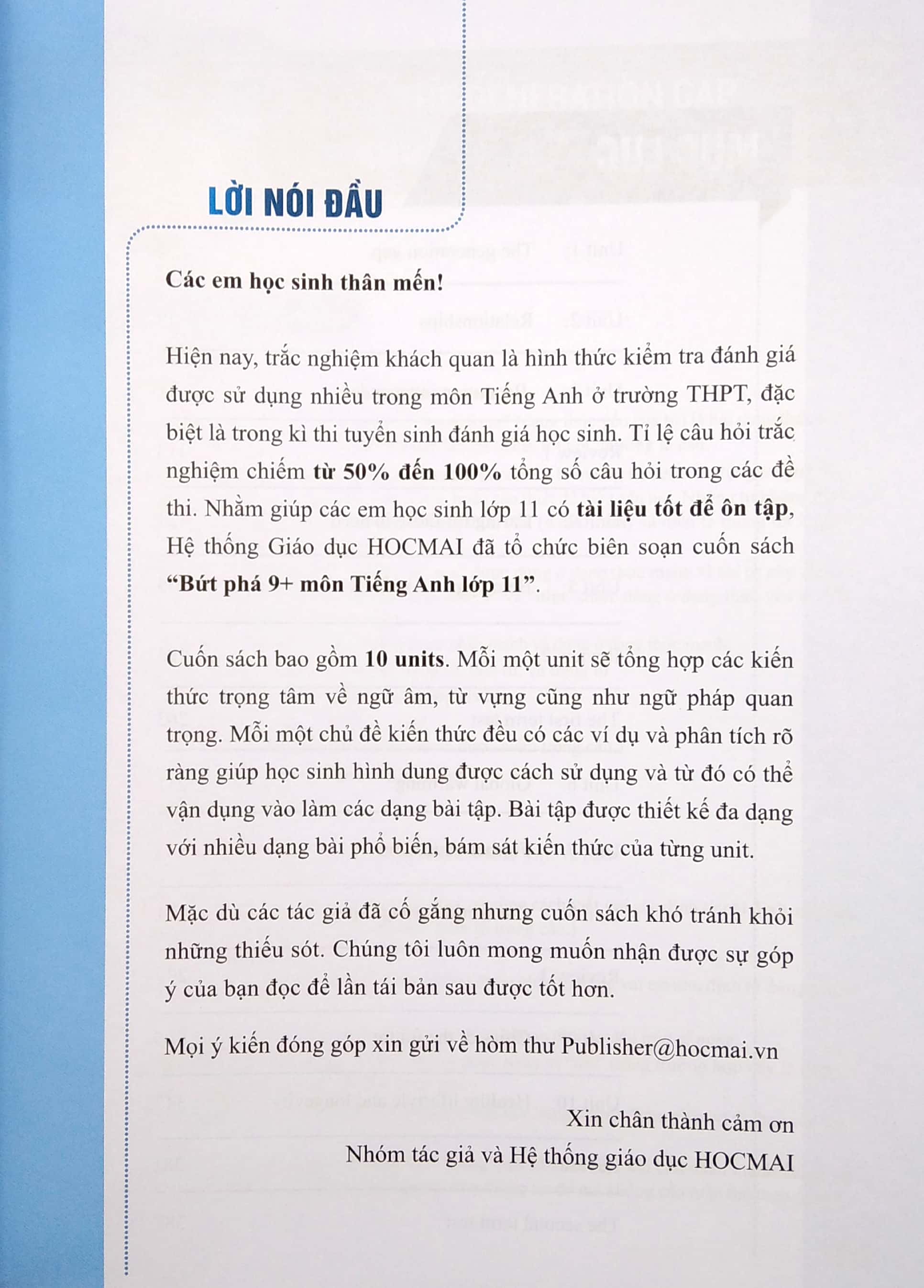 Sách Bứt phá 9+ môn Tiếng anh lớp 11