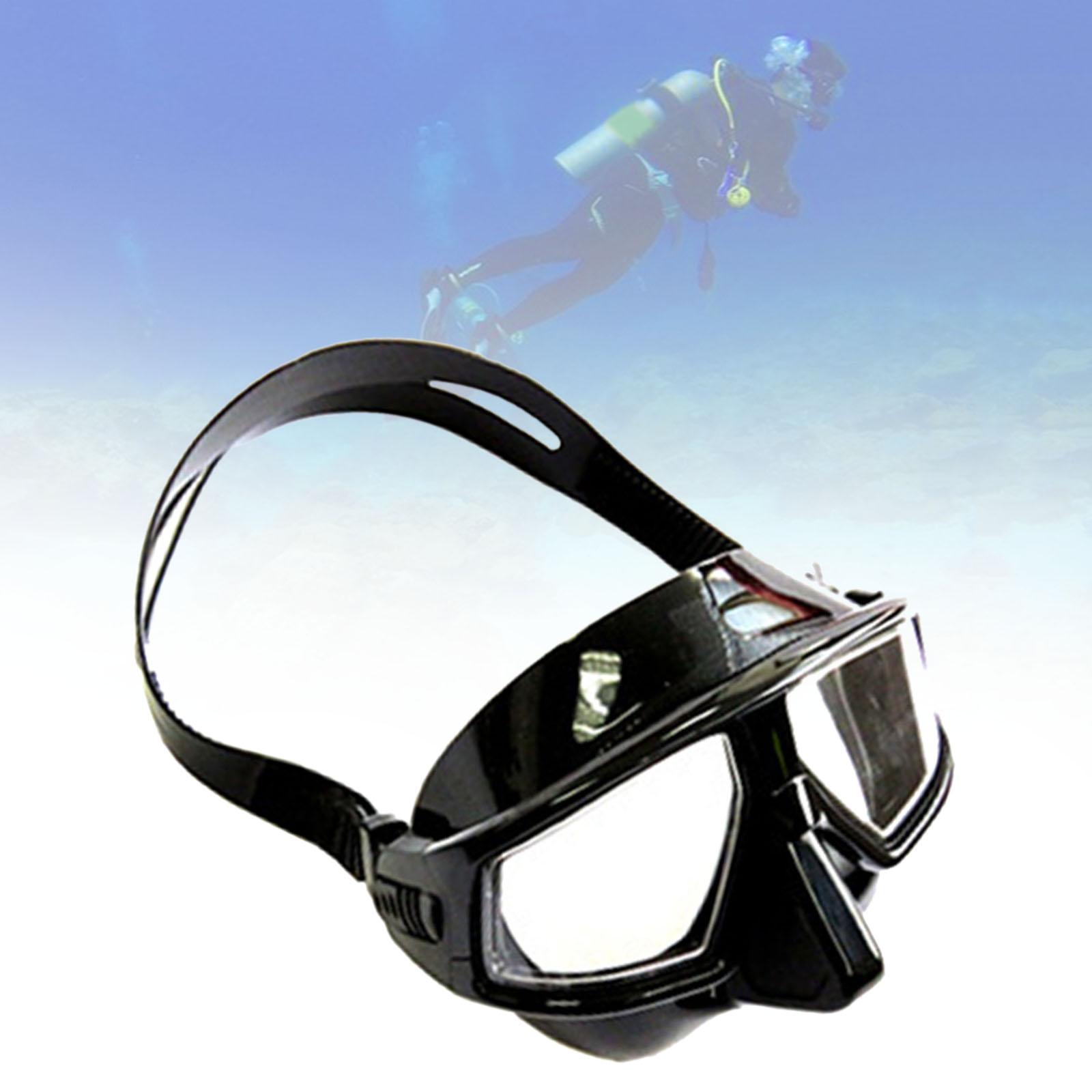 Dive Goggles Free Diving Goggles with Nose Cover Snorkel Goggles Panoramic Eyewear