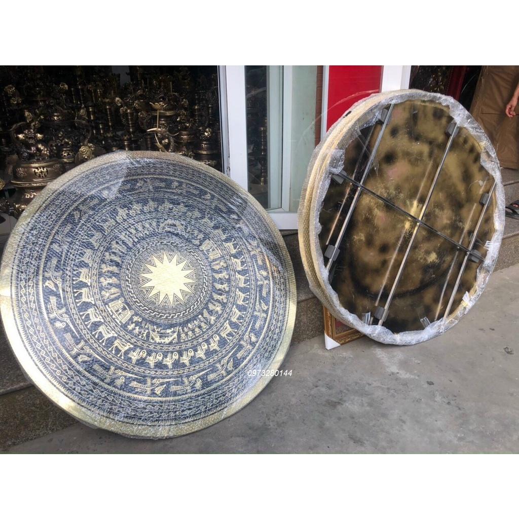 Mặt trống đồng kích thước 100cm chất liệu bằng đồng vàng nguyên chất
