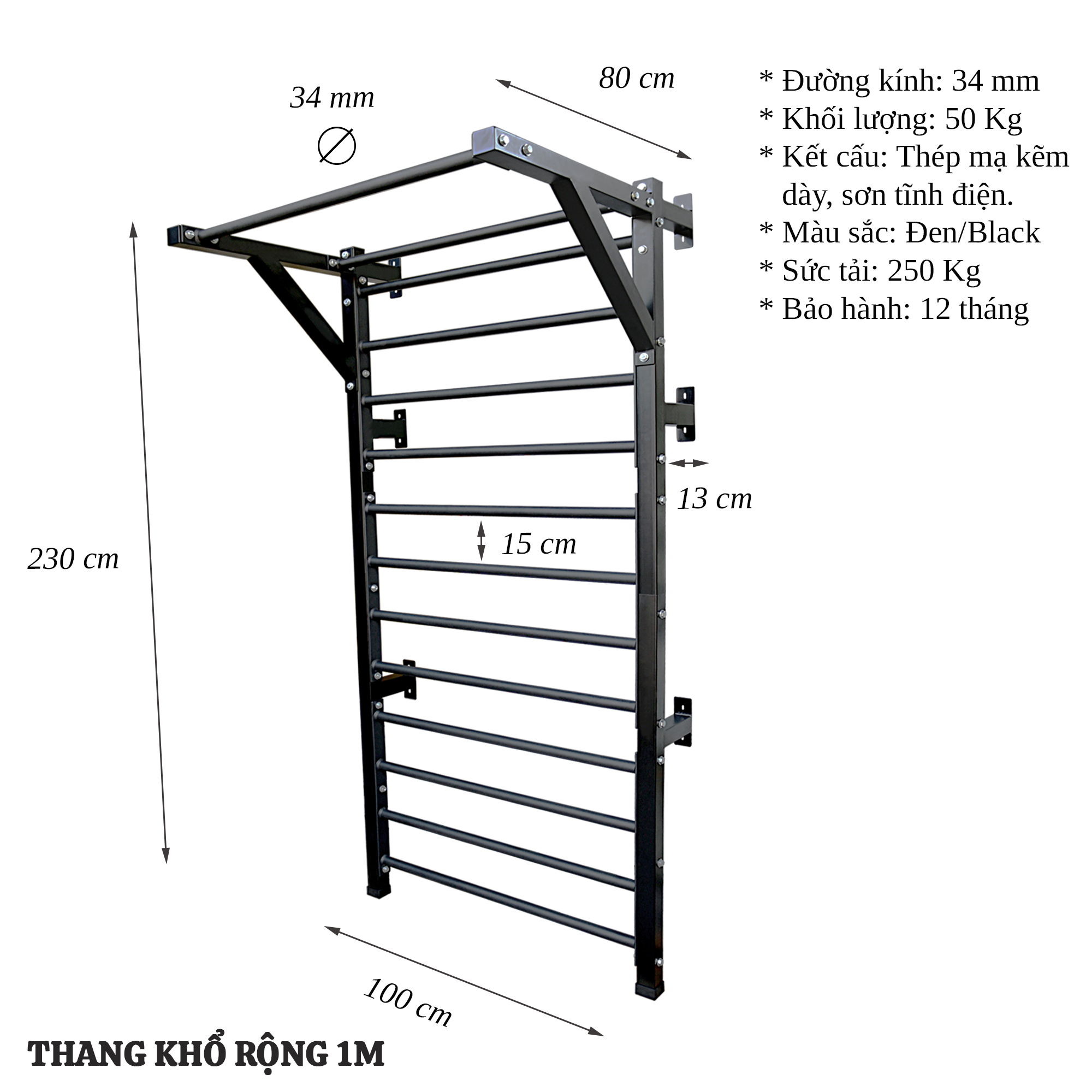 Thang Gióng Yoga - Stall Bars Pocorrys STY-01 (Yoga, Gym, Gymnastics)