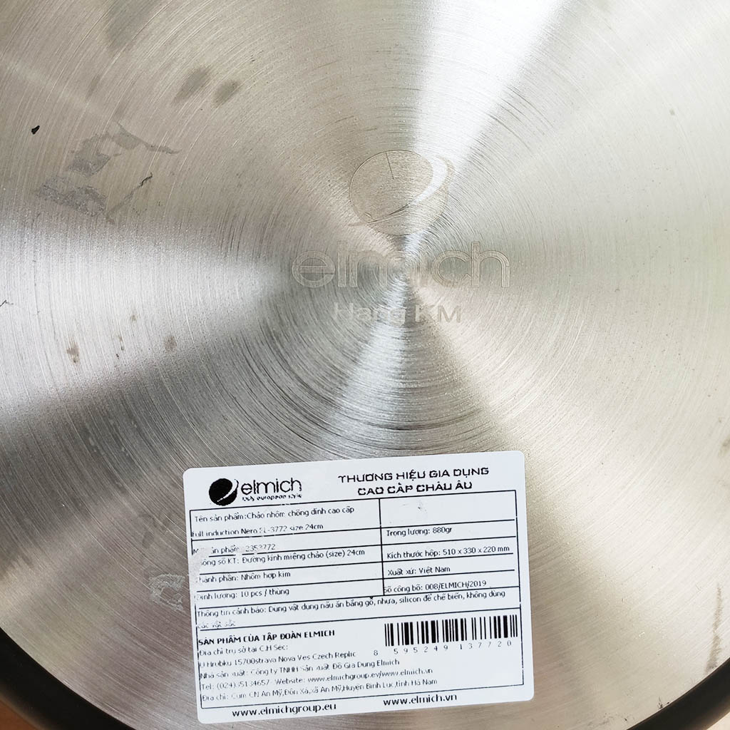 Chảo nhôm chống dính cao cấp đáy từ Full Induction Elmich Nero Premium 24cm