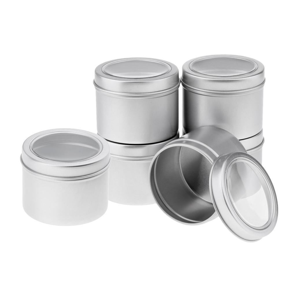 60pcs Aluminium Tin Lip Balm Tin Pots Cosmetic Cream Jar Bottle Containers