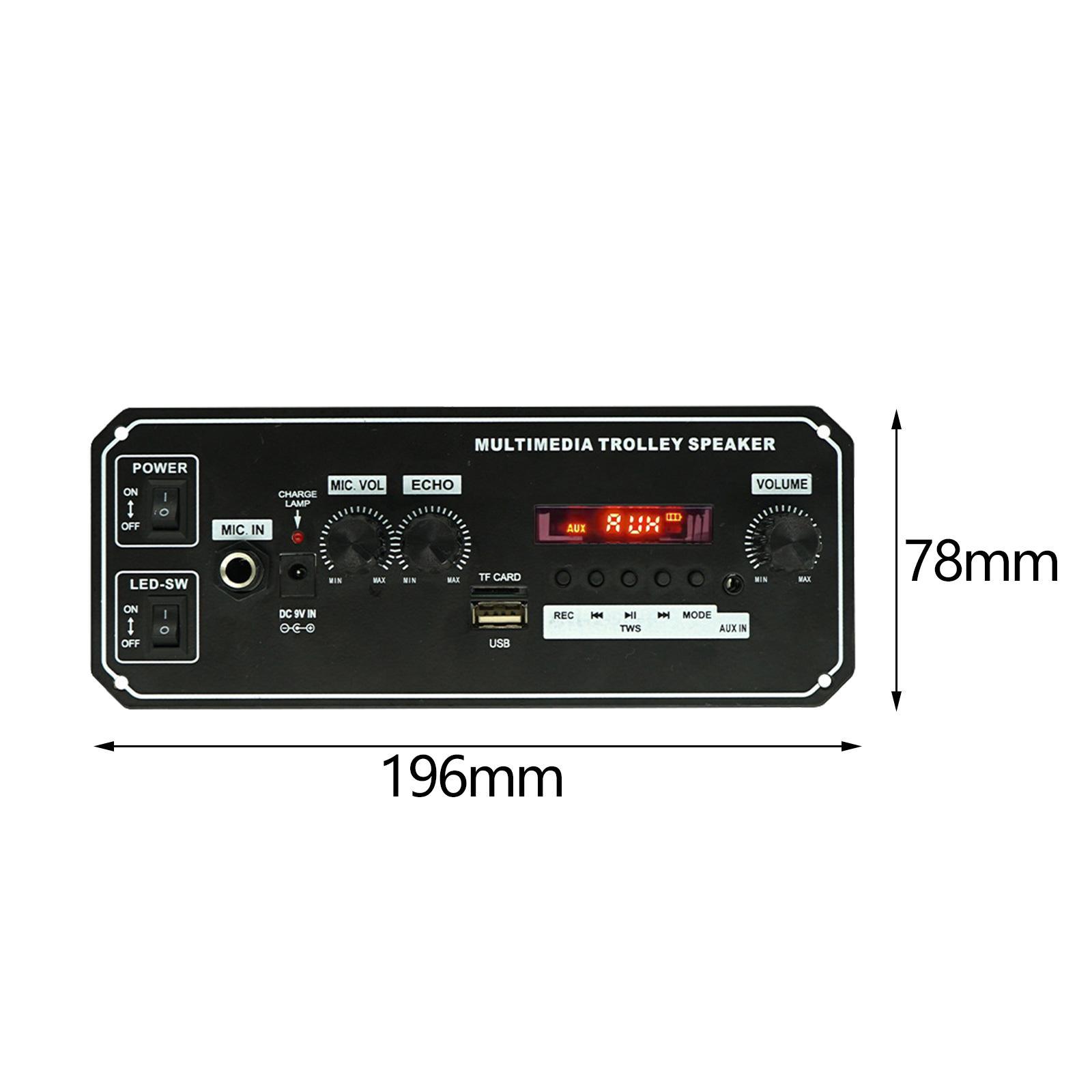 Bluetooth MP3 Decoding Board Audio Receiver Module for Speaker 2x10W 7.4V RGB Light Lossless Support TF/USB/AUX/Mic/FM Audio Amplifier Board