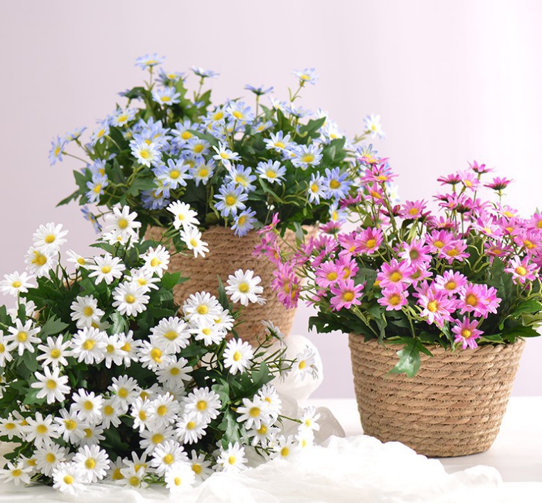 Bó hoa cúc Hà Lan - hoa lụa thủ công cao cấp, Hoa decor, trang trí nhà cửa, đạo cụ chụp ảnh