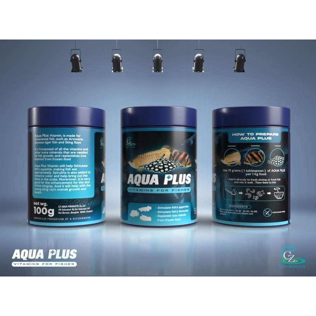 Cz13 Aqua Plus Vitamin tăng sức đề kháng.Nâng cao độ sáng bóng của vảy và màu sắc cho cá. Hàng Thái Lan