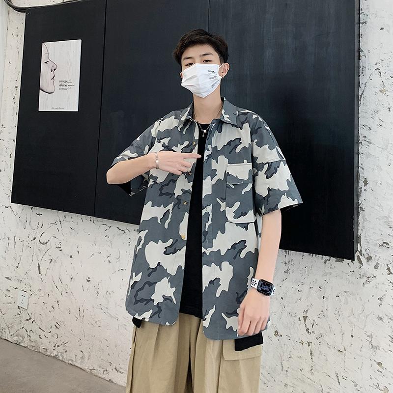 Áo Sơ Mi Ngắn Tay Họa Tiết Rằn Ri Thời Trang Dành Cho Nam